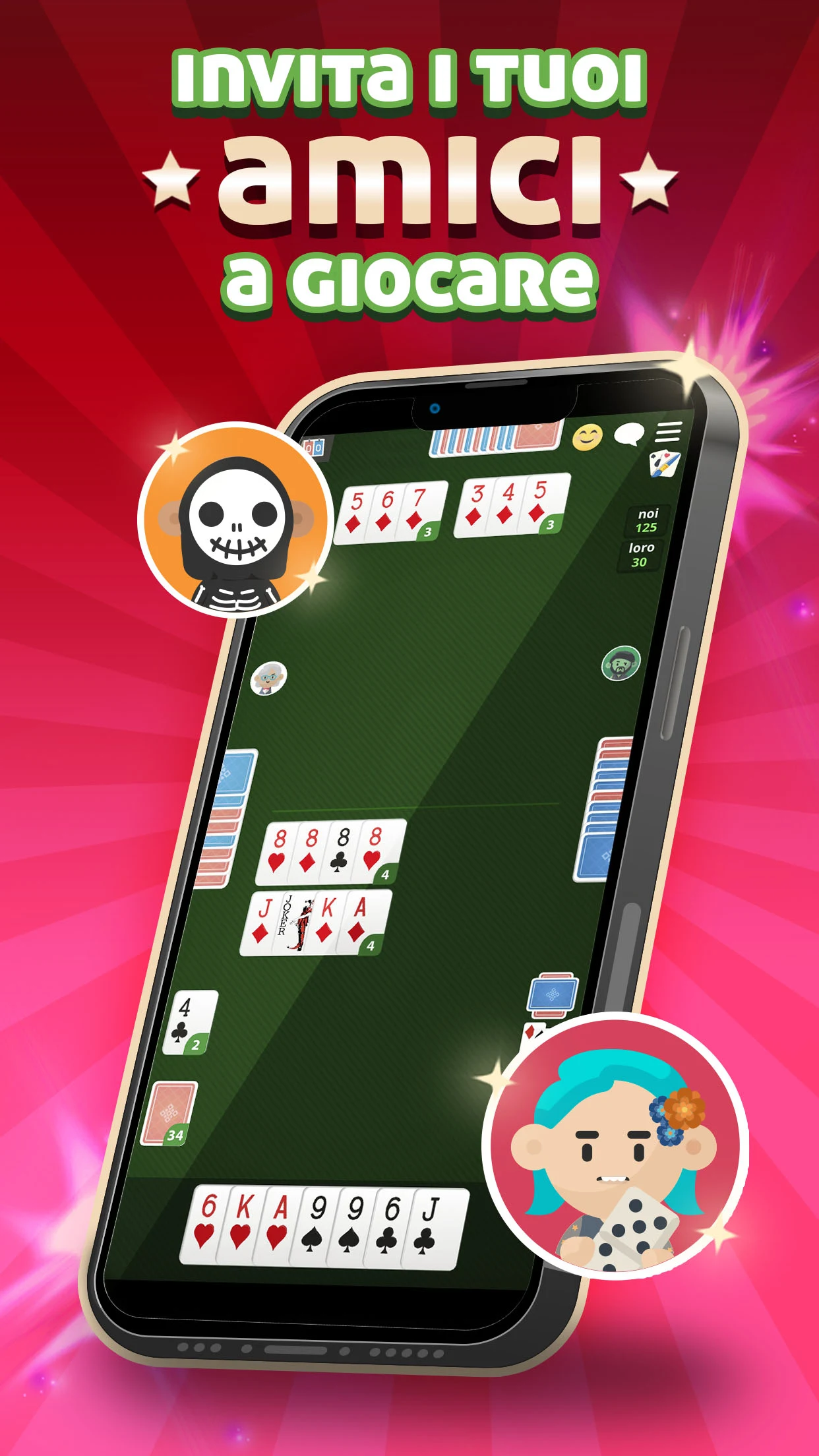 Burraco Italiano Online: Carte screenshot