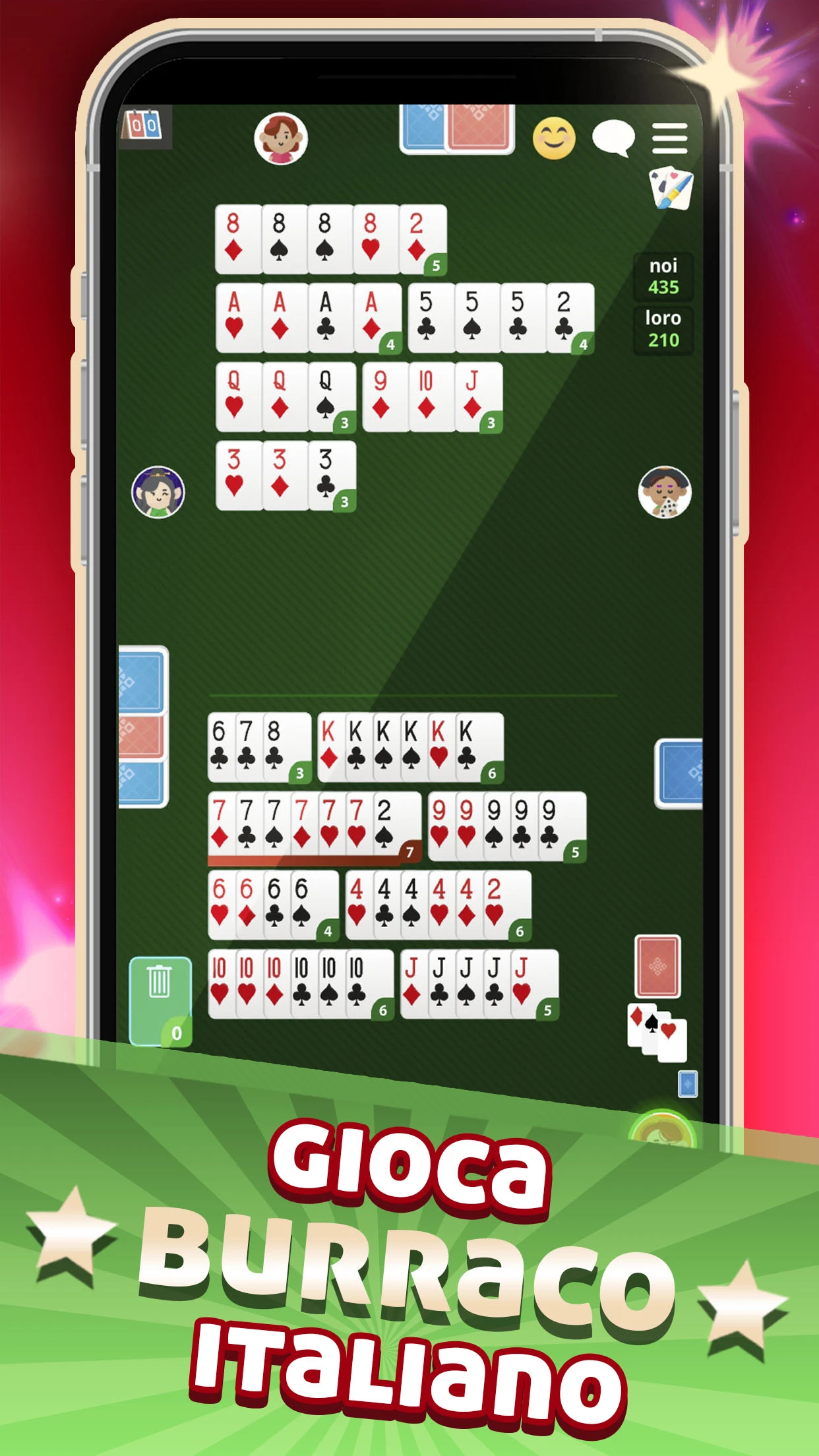 Burraco Italiano Online: Carte screenshot