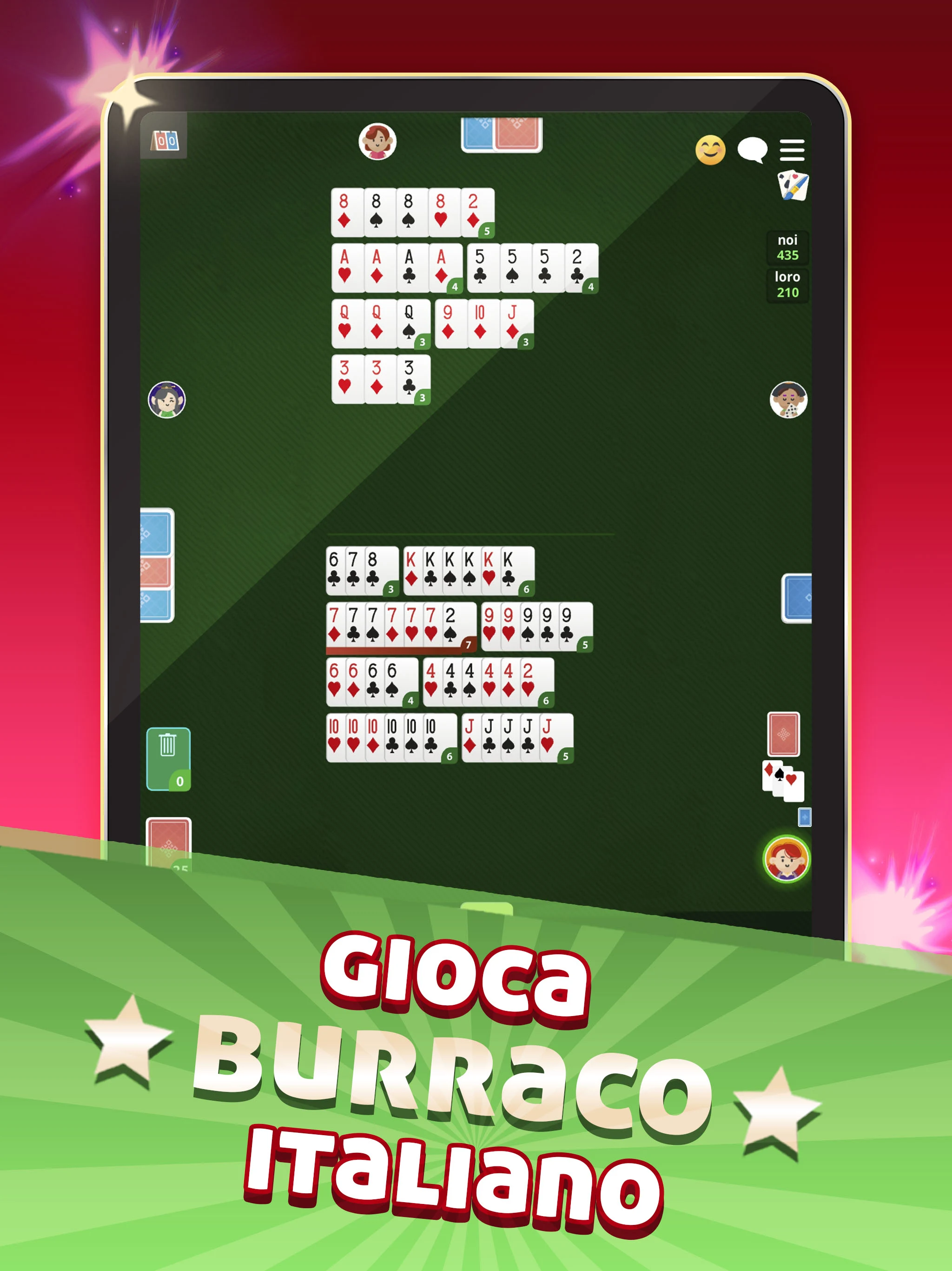 Burraco Italiano Online: Carte screenshot
