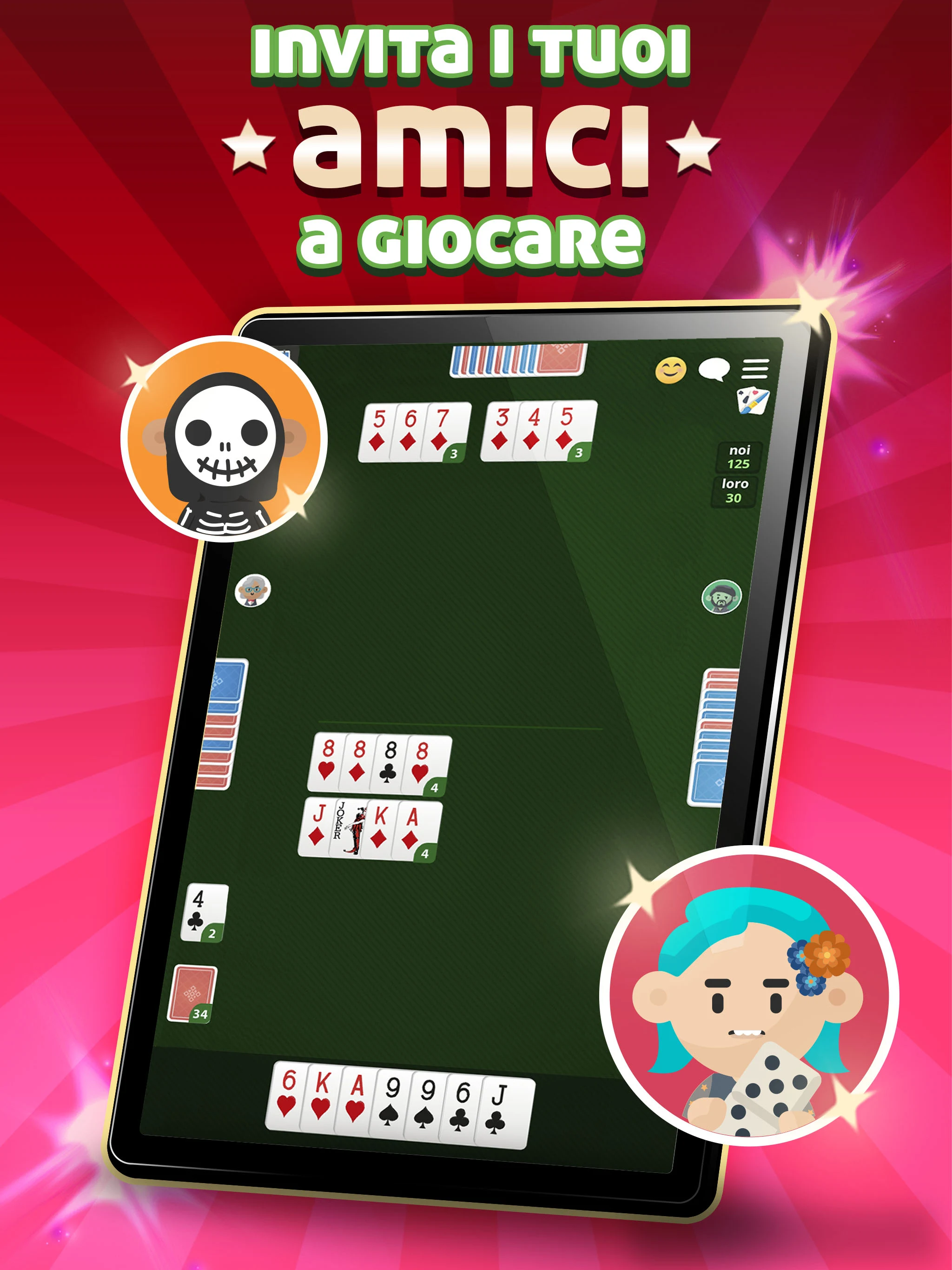 Burraco Italiano Online: Carte screenshot